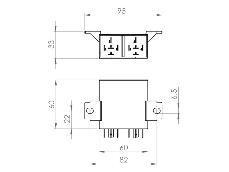 XBB PowerUnit 6ch Trådløst Mottakerrelé med 6 Kanaler