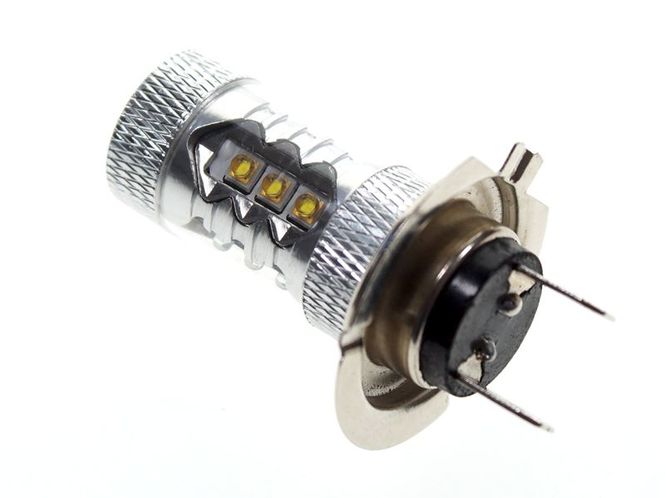 Hovedbilde 80W H7 hvit Cree LED 10-30V ...