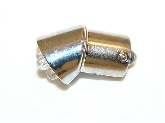 Hovedbilde BA15S hvit LED pære 45° 24V