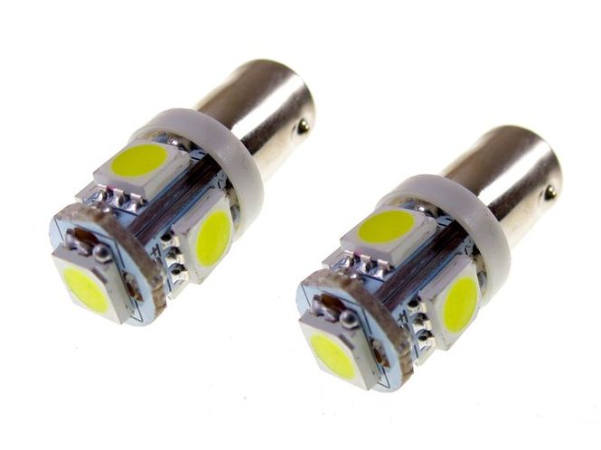 Hovedbilde BA9s 5xSMD xenon hvit 6000k ...