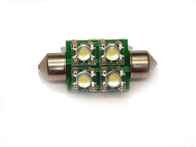 Hovedbilde 38mm 4xS-Flux pinolpære 12V ...