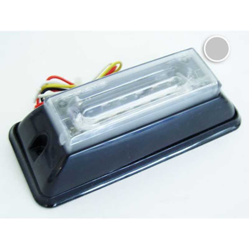Axixtech Hvit Max 4xLED strobe modul 12V 24V