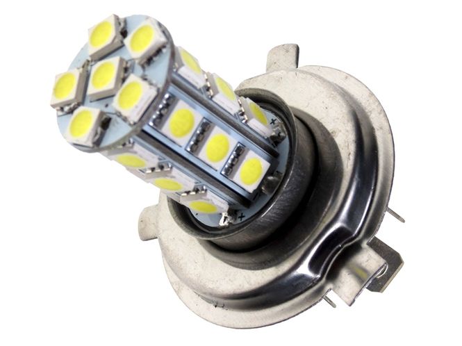 Hovedbilde H4 Gul LED pære 24V