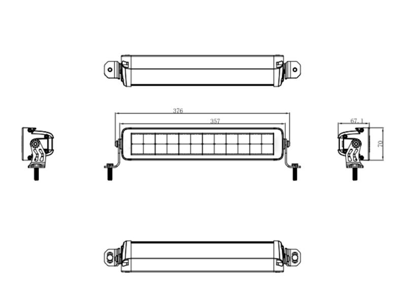 Prolumo 36cm 120W Bar Combo dual parklys