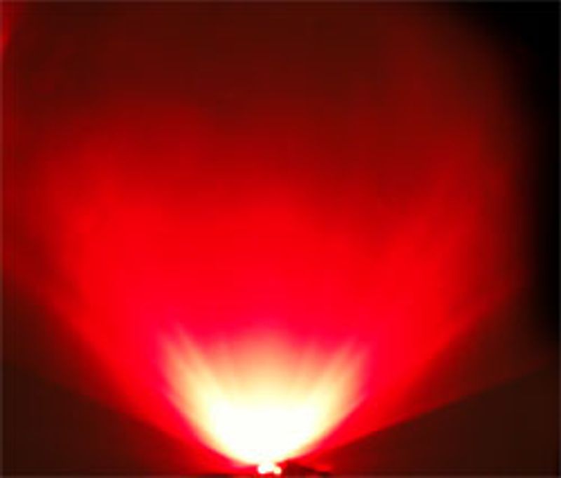 Rød Luxeon 1 Watt PowerLED i løsdele - 12V
