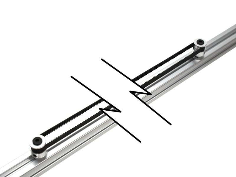 V-slot GT2 rem 6mm Lukket 2000mm