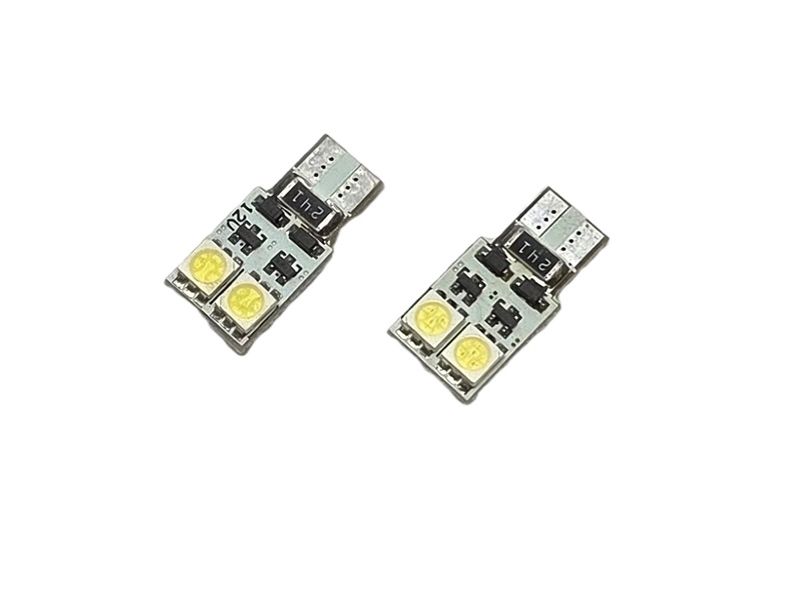 Xenon-Hvitt 4xLED parklys, canbus 12V - W3W/W5W